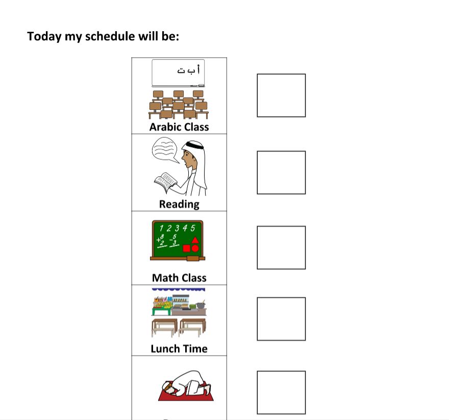 visual schedule